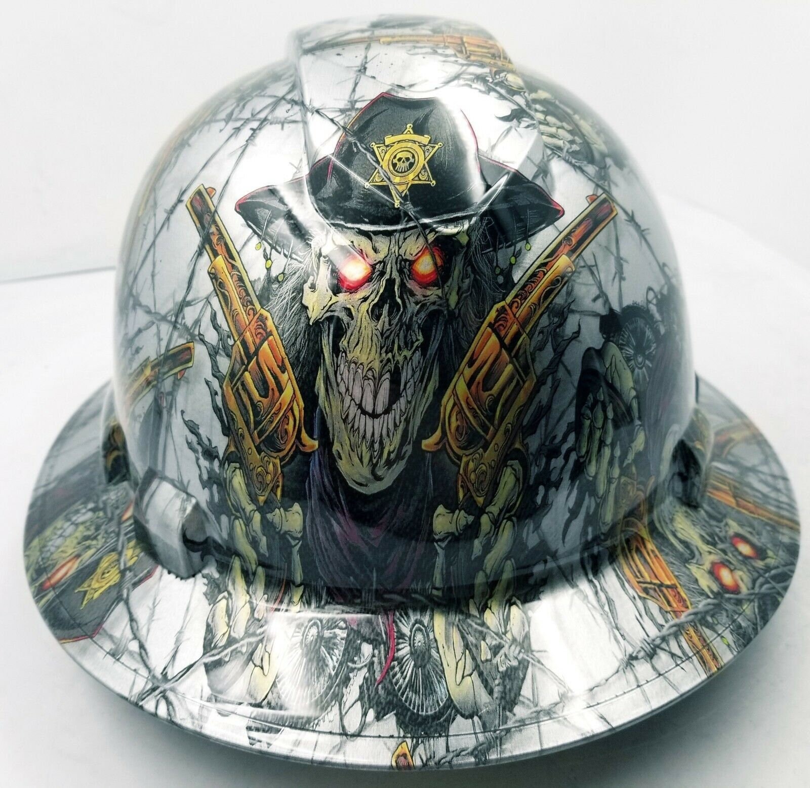 FULL BRIM Hard Hat custom hydro dipped , Dirty Harry NEW