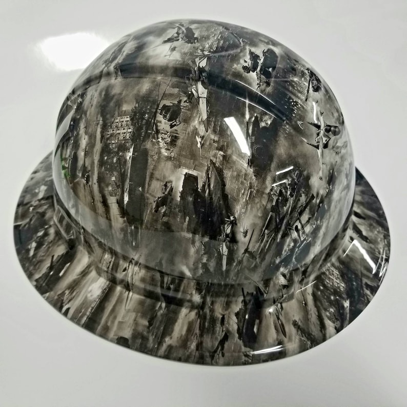 Full Brim Hydro Dipped Custom Hard Hat in War Machine Camo Etsy Canada