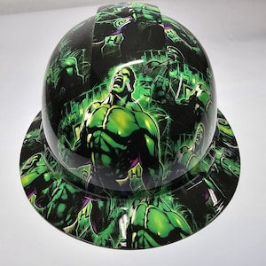 full brim hard hat custom hydro dipped In THE ULTIMATE HULK