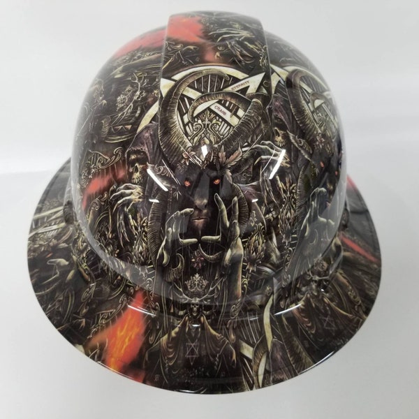 Wet works imaging Full Brim Hard Hat custom hydro dipped 