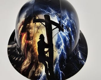 Wet works imaging Full Brim Hard Hat custom hydro dipped 