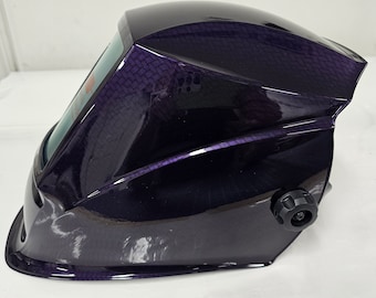 Brand new custom hydro dipped welding helmet , auto shade , large view window , solar and battery