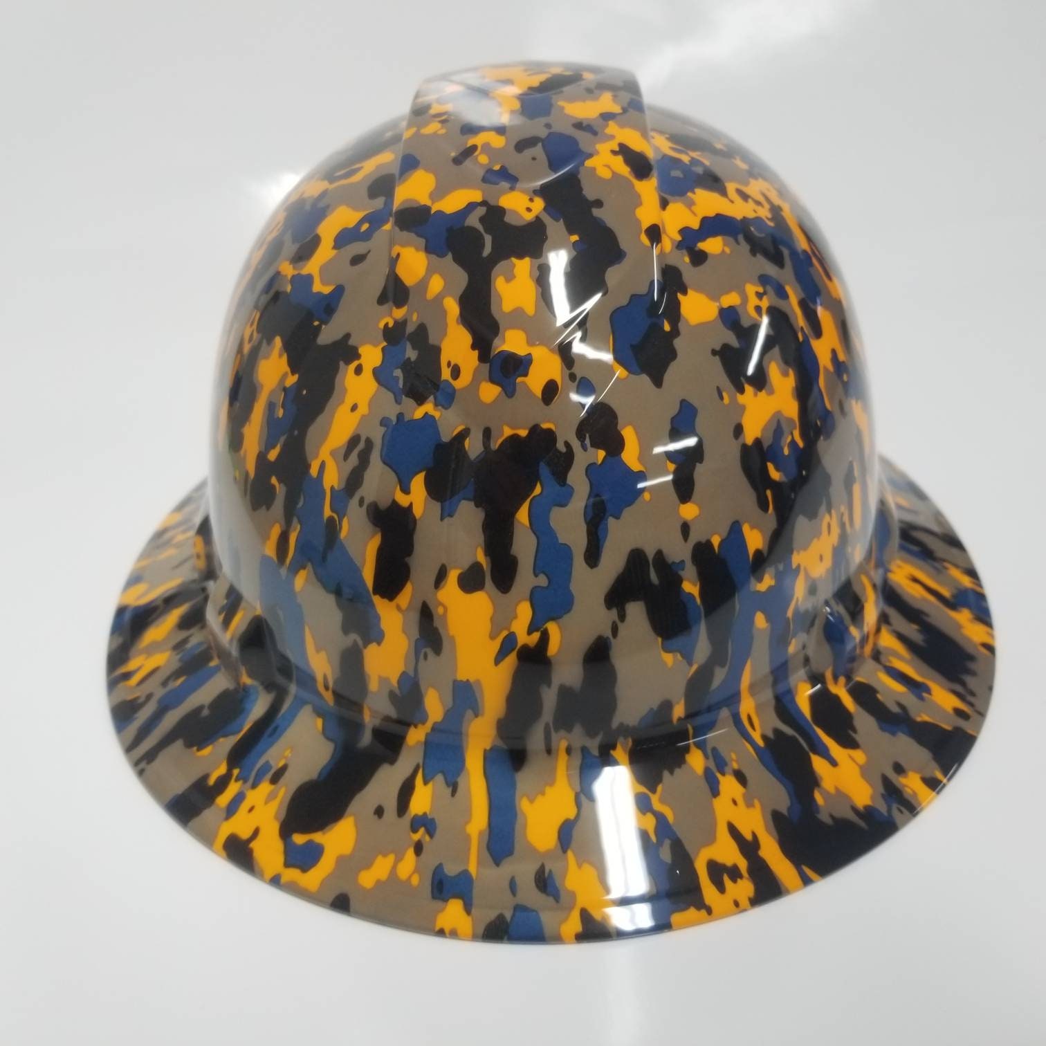 Full Brim Hydro Dipped Custom Hard Hat in Orange Black and Etsy