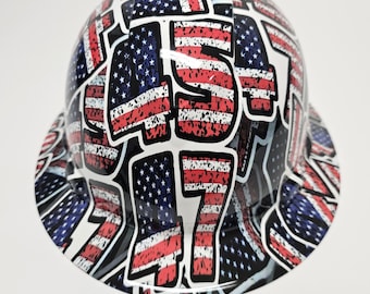 Wet works imaging Full Brim Hard Hat custom hydro dipped
