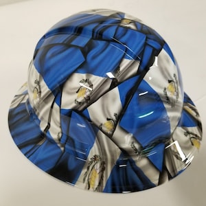 full brim hard hat custom hydro dipped IN GUATEMALA FLAG