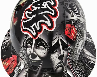 Wet works imaging Full Brim Hard Hat custom hydro dipped 