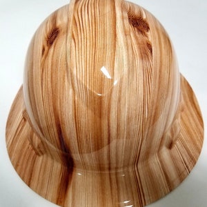 New Full Brim Hard Hat Custom Hydro Dipped in Plywood Osha Approved