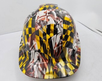 Wet works imaging Cap Style Hard Hat custom hydro dipped