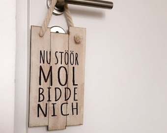 Türschild "Bitte nicht stören" Plattdeutsch | Türhänger | Türklinkenschild | Vorhängeschild maritim | Hotelzimmer