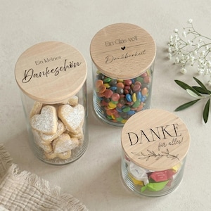 Vorratsglas Danke für alles! / Ein Glas voll Dankbarkeit / Ein kleines Dankeschön -  Geschenk für Kollegen, Lehrer, Erzieher & Familie