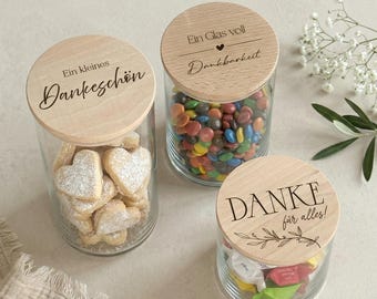 Vorratsglas Danke für alles! / Ein Glas voll Dankbarkeit / Ein kleines Dankeschön -  Geschenk für Kollegen, Lehrer, Erzieher & Familie