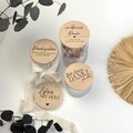 Thank you teacher gift glass with engraved wooden lid – teacher with heart – storage jar farewell school – graduation