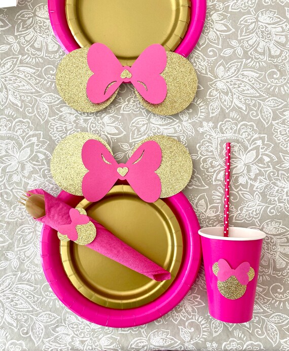 Minnie Mouse Birthday Decorations Tableware Set Party Supplies