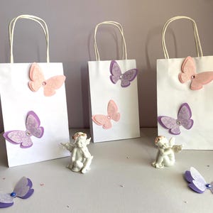 Butterfly Party Favor Bags: Pink & Lavender Goodie Treat Bags