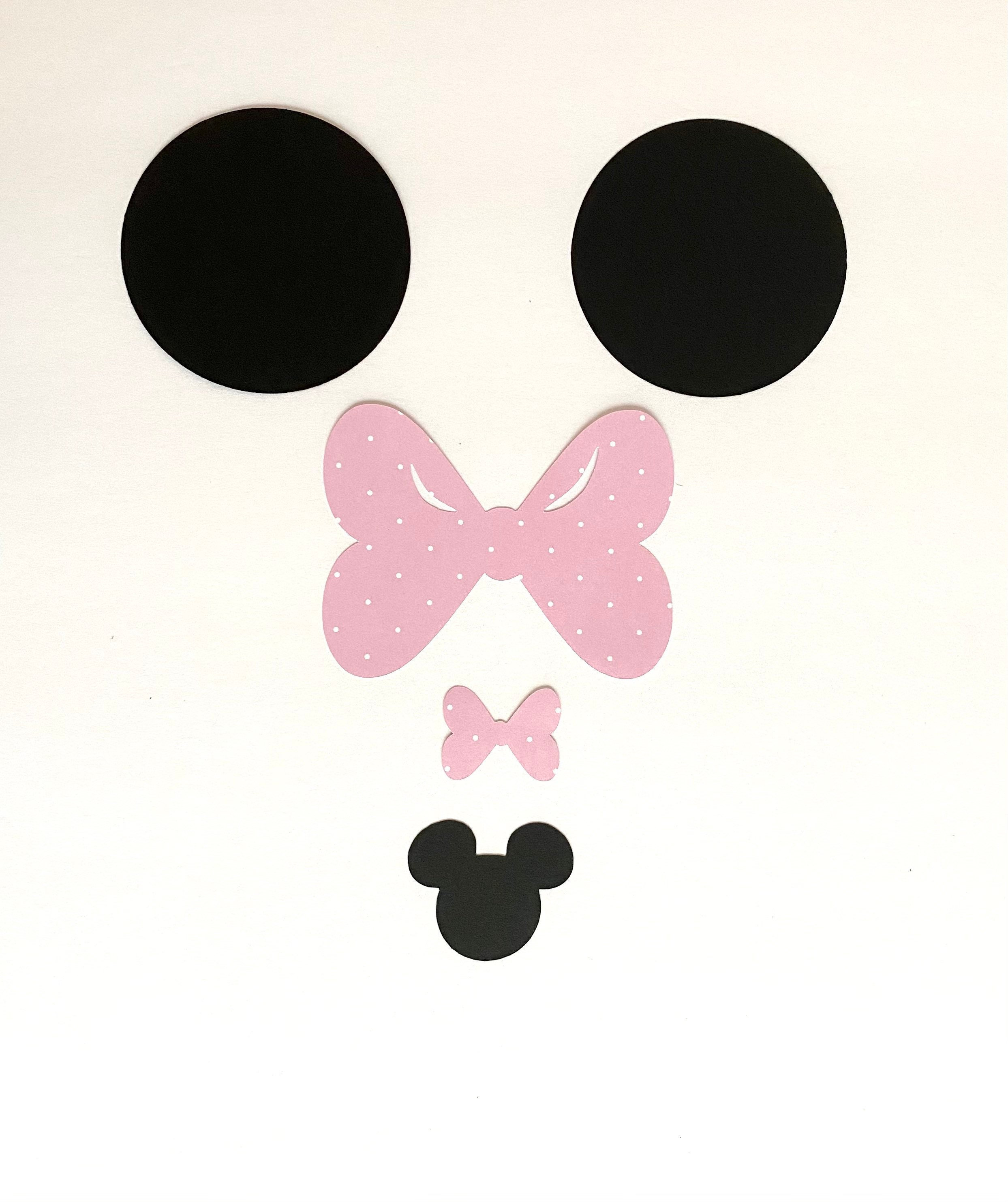Minnie Mouse Face Outline Pink