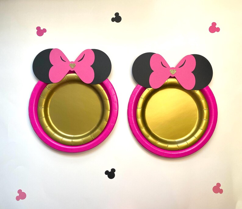 Minnie Plates, Minnie Birthday Party, Pink Bow, Minnie Baby Shower