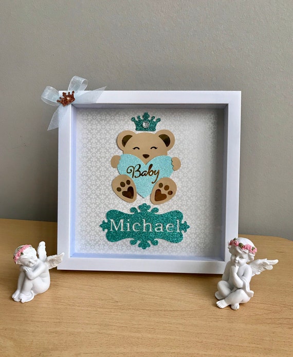 Shadow Box Frame Personalized Baby Gift Boy Girl, Personalized Present Baby Shower, Christening, Birthday, Bear, Princess Prince, Room Decor - Etsy Shadow Box Frame Personalized Baby Gift Boy Girl, Personalized Present Baby Shower, Christening, Birthday, Bear, Princess Prince, Room Decor - Etsy