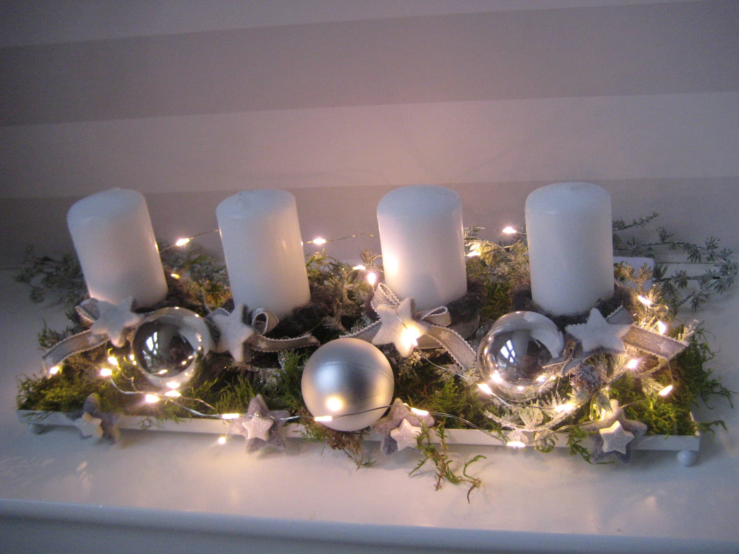 Haltbarer LED Adventskranz mit Kerzen, wiederverwendbar - Etsy.de