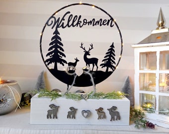 IMMEDIATELY available With Timer XL LED winter decoration, Christmas, door decoration, entrance decoration, indoor and outdoor decoration, gift idea, Christmas present