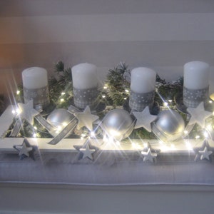 Durable LED Advent wreath with candles, battery operated