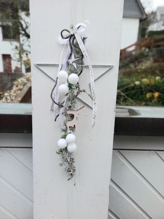 Fensterdeko, wiederverwendbarer Türkranz, Türdeko, Wanddeko, Weihnachtskranz, Winter