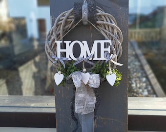 durable 25 cm door wreath WELCOME, indoor and outdoor decoration, wall decoration