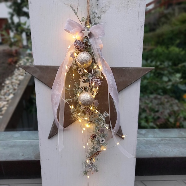 Christmas Wreath Battery Operated With Timer Etsy