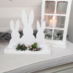 durable Easter decoration Easter bunny family, table decoration, arrangement, table decoration, indoor and outdoor decoration, gift idea