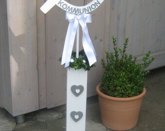 XXL 80 cm communion decorative column, confirmation, baptism, indoor and outdoor decoration