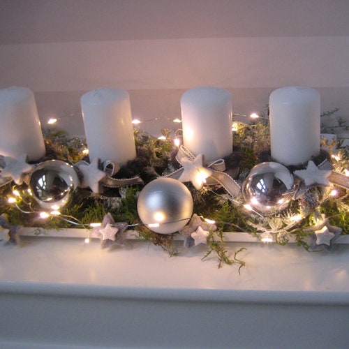 Durable LED Advent Wreath With Candles Reusable Etsy