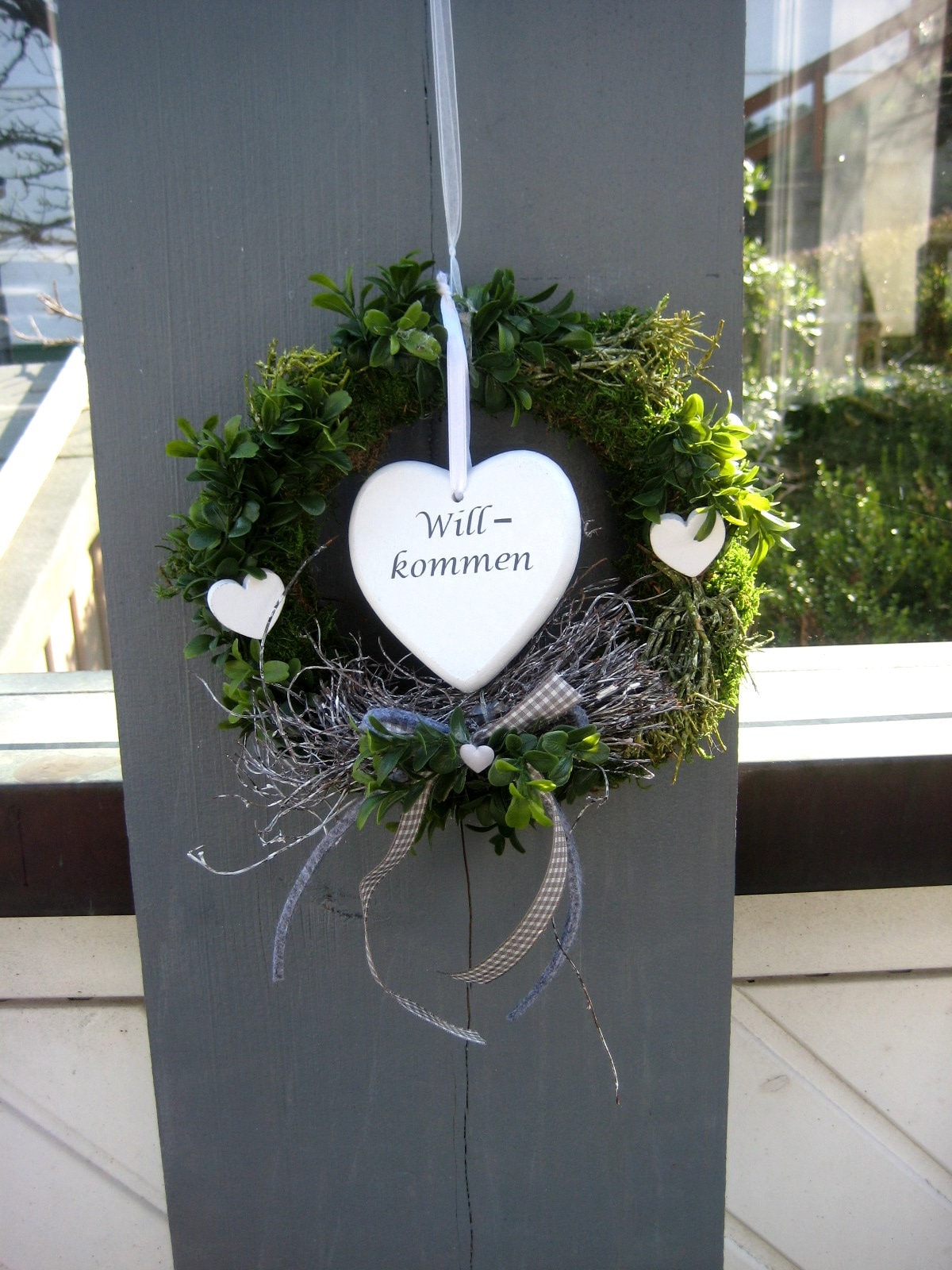 Landhaus Türkranz, Eingangsdeko, Türdeko, Innen- und Außendeko, Geschenkidee, Wanddekoration, Muttertag, Herbst, Herbstdeko