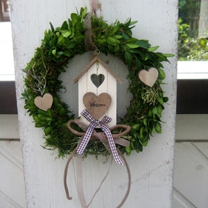 Country house door wreath WELCOME, wall decoration