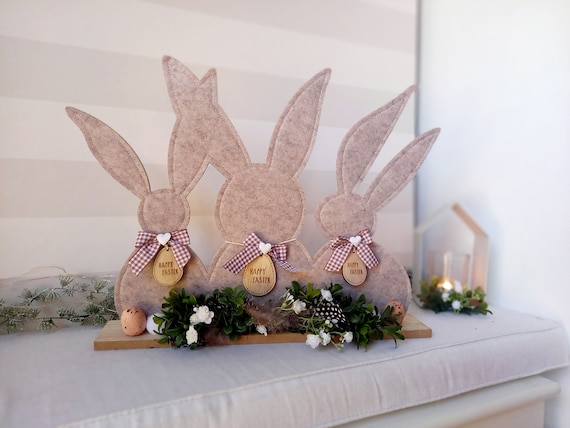Famiglia di conigli pasquali XL dolce come zucchero, decorazione