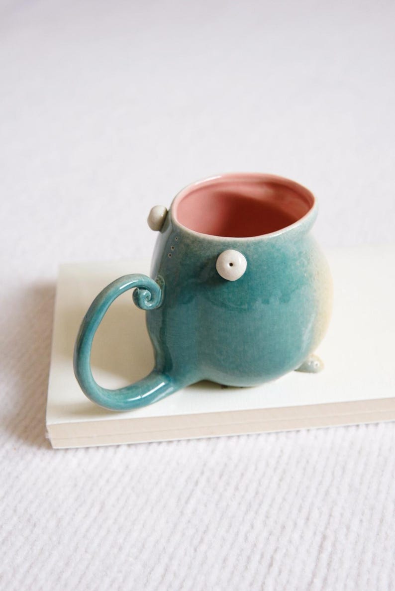 Handmade Ceramic Coffee Mug: Large Porcelain Espresso Cup image 7