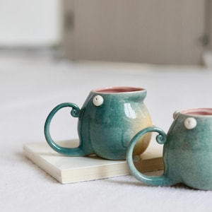 Handmade Ceramic Coffee Mug: Large Porcelain Espresso Cup image 4
