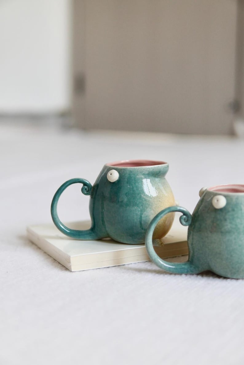 Handmade Ceramic Coffee Mug: Large Porcelain Espresso Cup image 4