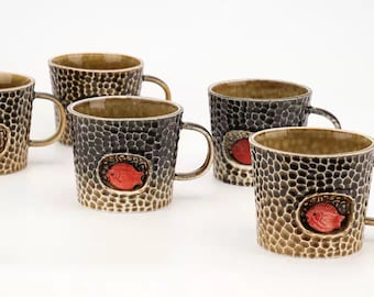 Handmade Fish Mug & Espresso Cup Set - Rustic Ceramic Pottery Charm -Unique Gift