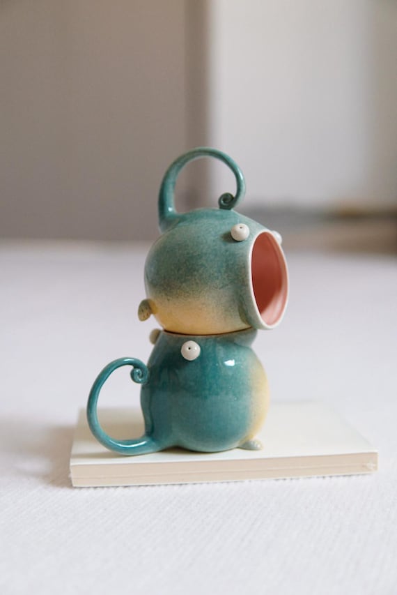 Handmade Ceramic Coffee Mug: Large Porcelain Espresso Cup