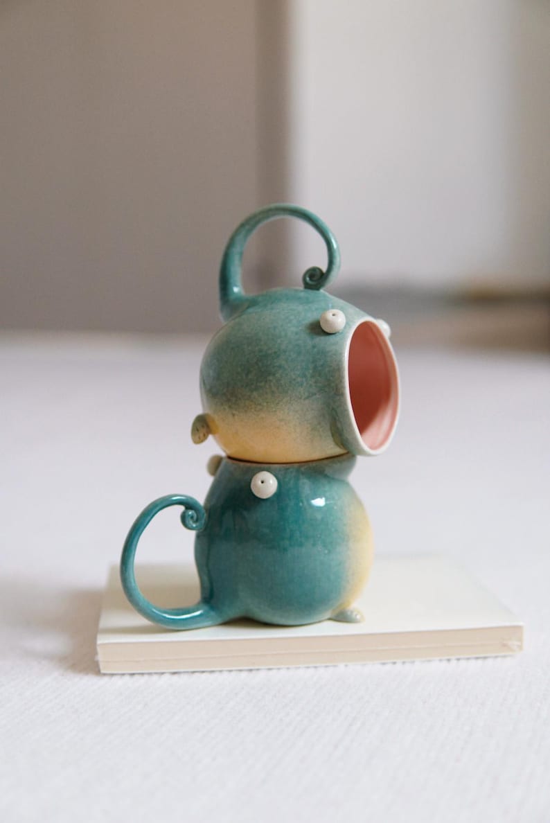 Handmade Ceramic Coffee Mug: Large Porcelain Espresso Cup image 1