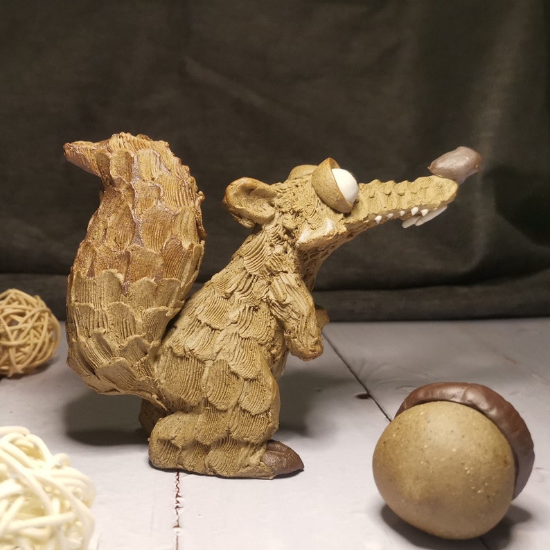 Ceramic Squirrel figurines Handmade Squirrel Gifts Small Etsy