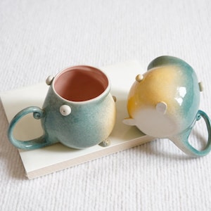 Handmade Ceramic Coffee Mug: Large Porcelain Espresso Cup image 3