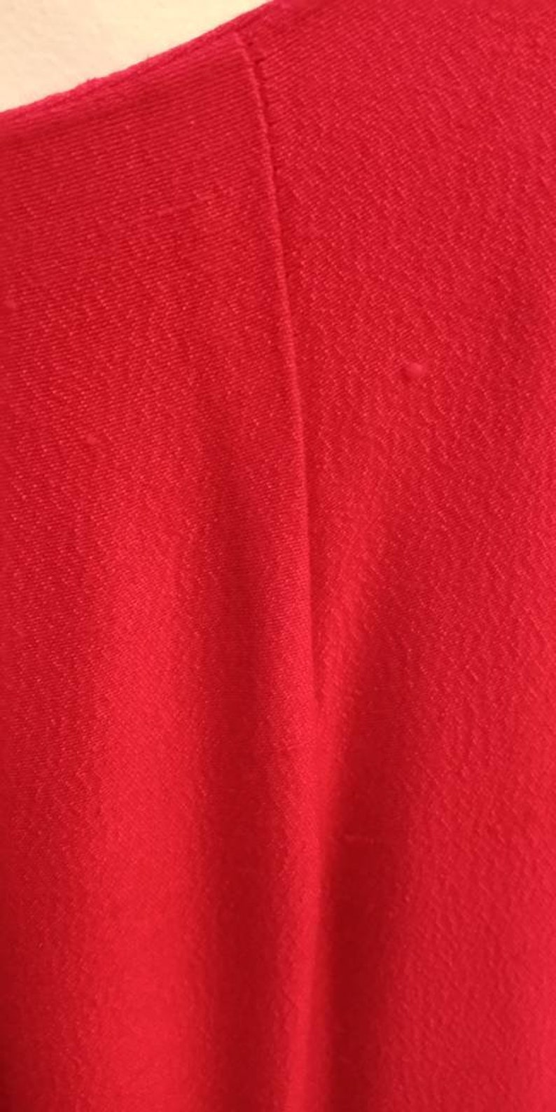 Vintage Scarlet Fitted Skirt to Ankles