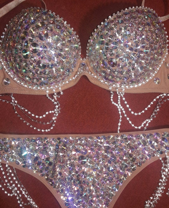 glitter bra and panty set