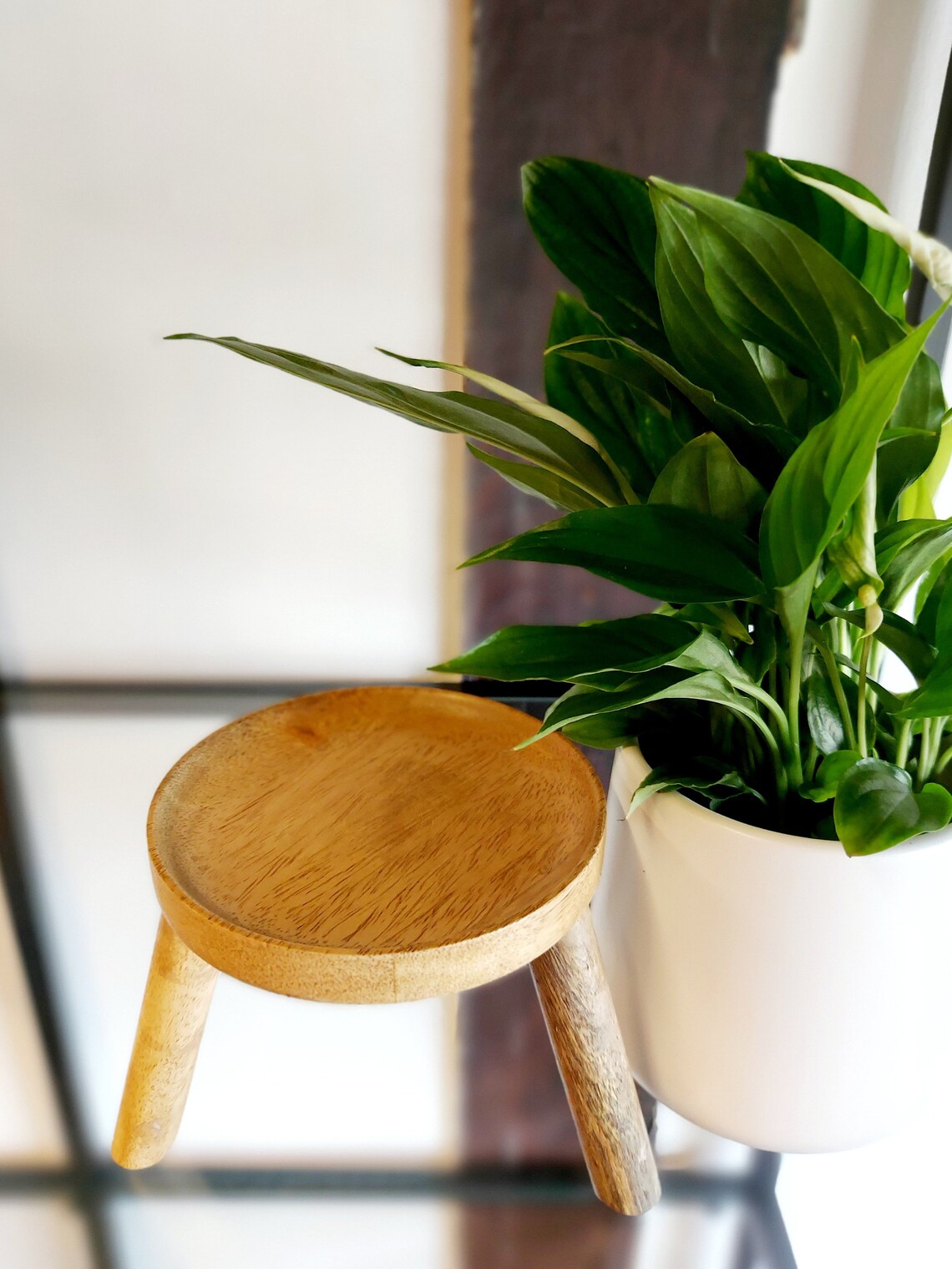 Small Wooden Plant Stool 12cm diameter x 15cm tall | Etsy
