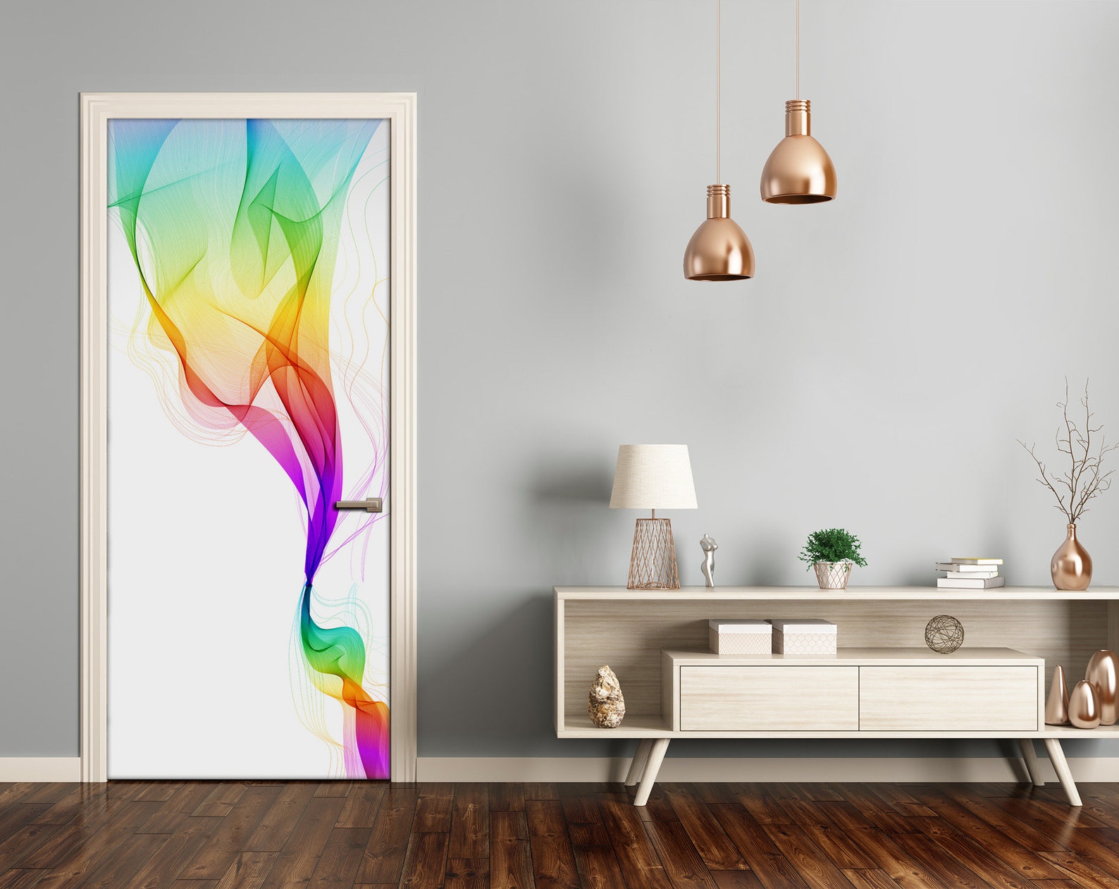 Removable Home Door Sticker Self Adhesive Decal Modern Etsy