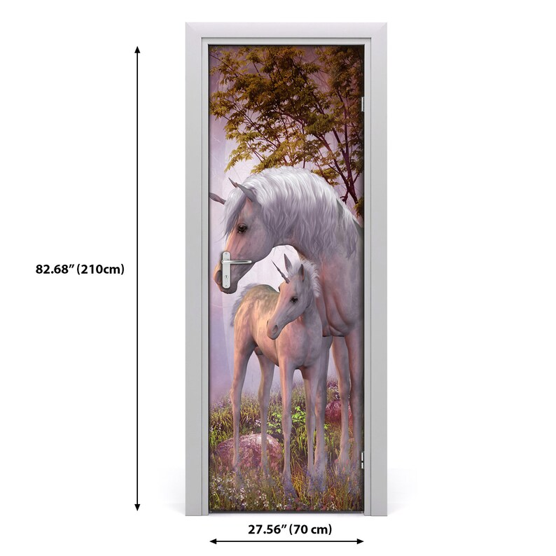 3D Wall Sticker Decoration Self Adhesive Door Decal Mural Children unicorns DS/_1963