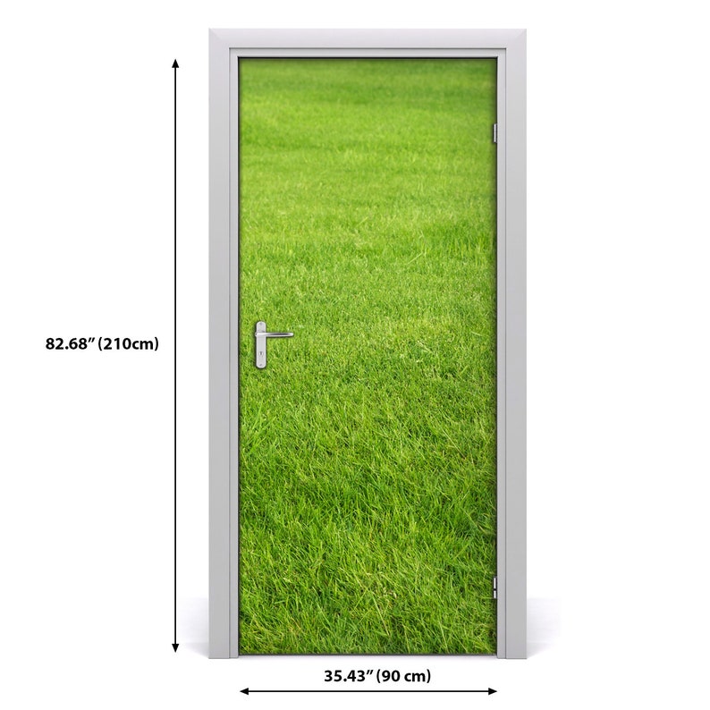 Home Mural Door Self Adhesive Removable Sticker Landscapes green grass DS/_1654