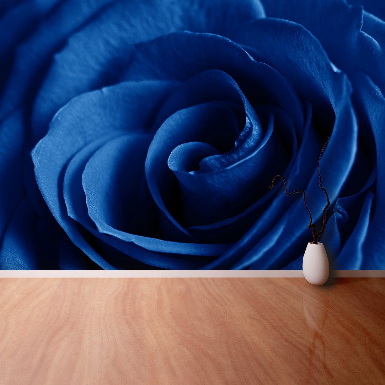 Rose Blue Temporary or Traditional Wall Mural Wallcovering - Etsy Singapore Rose Blue Temporary or Traditional Wall Mural Wallcovering - Etsy Singapore