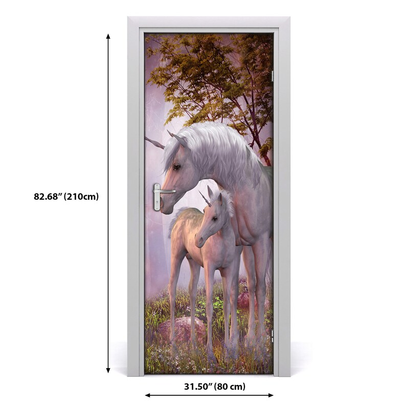 3D Wall Sticker Decoration Self Adhesive Door Decal Mural Children unicorns DS/_1963
