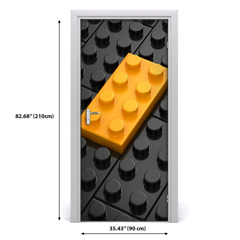 3D Wall Sticker Decoration Self Adhesive Door Decal Mural Children Lego bricks DS/_1744